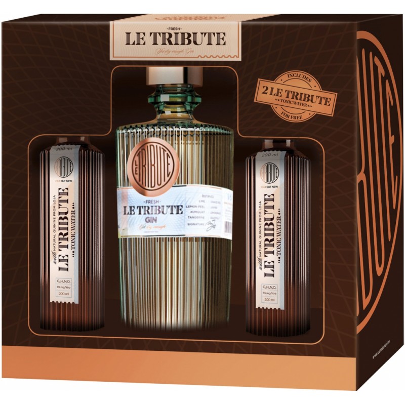 Le Tribute | Gin 43% 0,7 l + 2x Le Tribute Tonic Le Tribute | Gin 43% 0,7 l + 2x Le Tribute Tonic