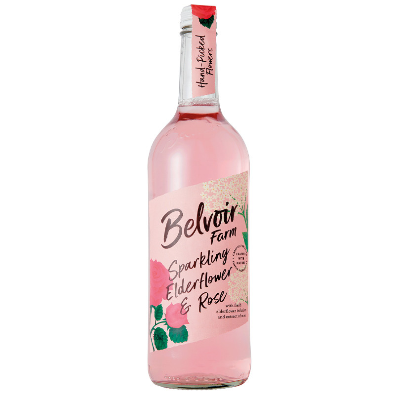 Belvoir Farm Drinks Sparkling Elderflower & Rose 750 ml