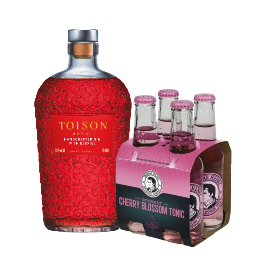 Toison Toison Ruby Red + Cherry Blossom tonic 4-pack 200ml navíc