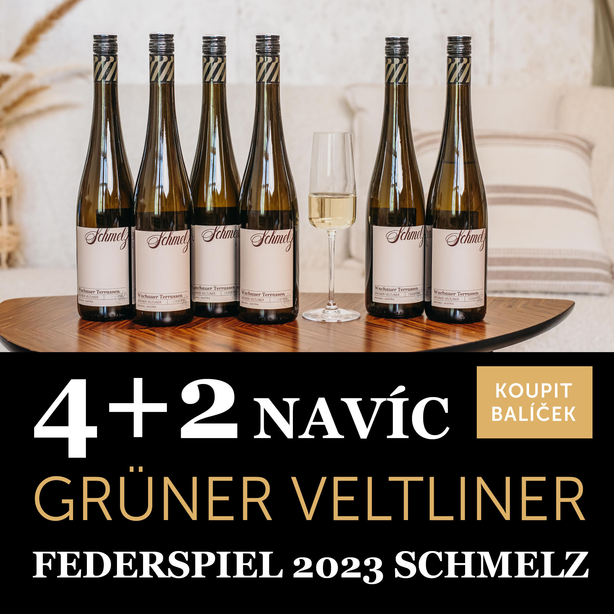 Víno měsíce května - Grüner Veltliner Federspiel 2023 Schmelz 4+2 navíc
