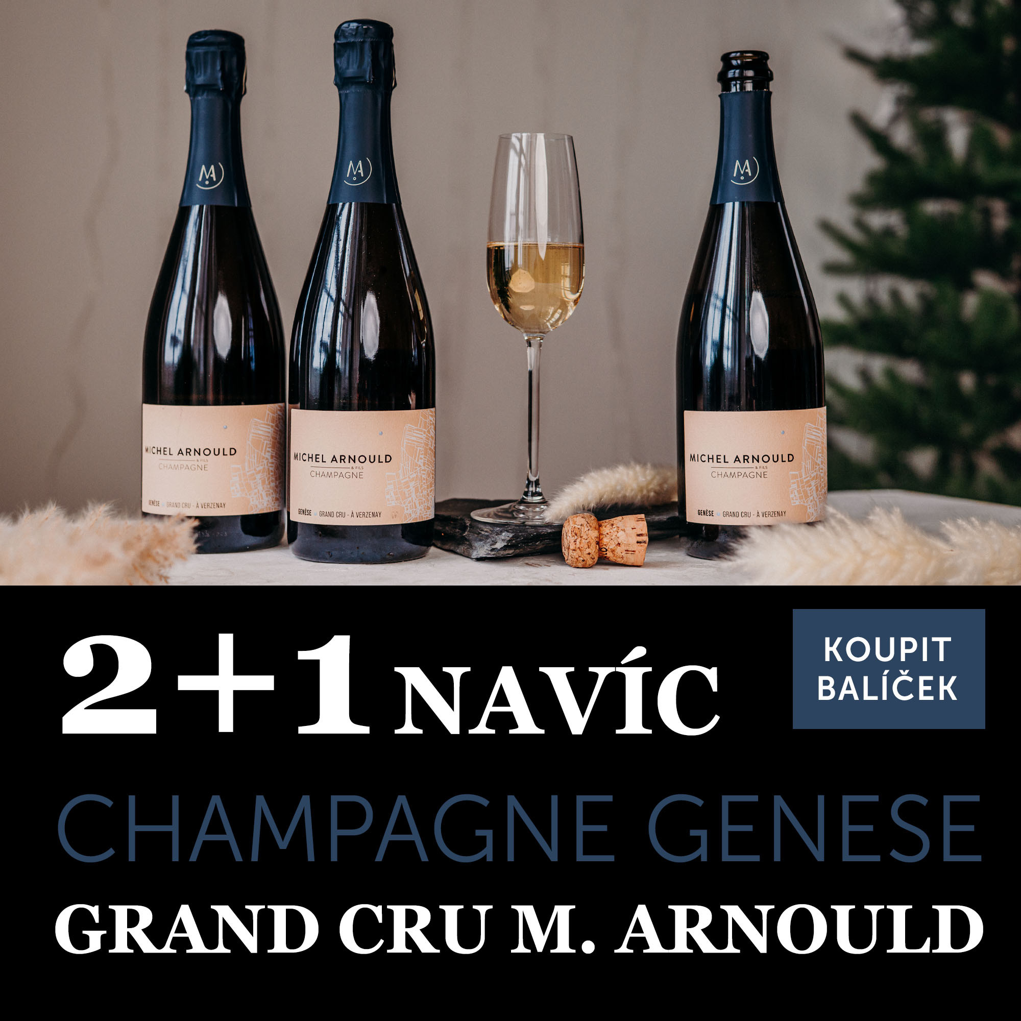Víno měsíce prosince - Champagne Genese Grand Cru extra brut M. Arnould 2+1 navíc