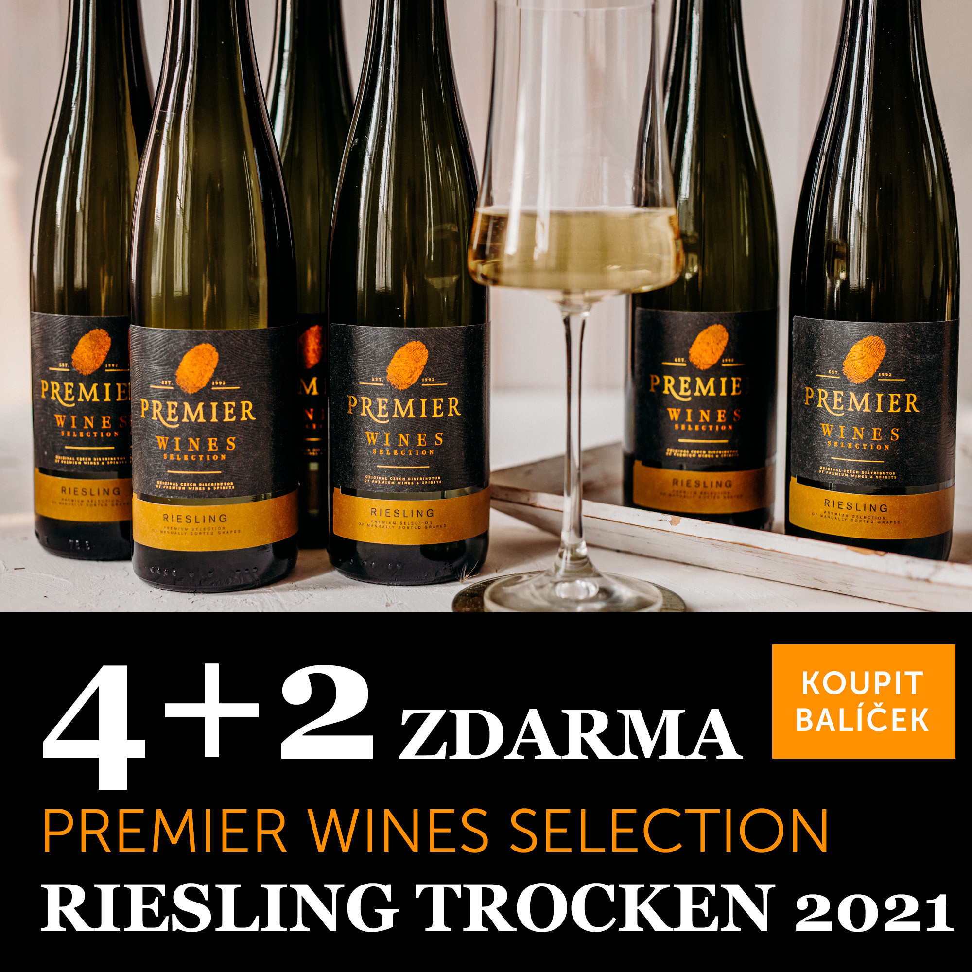 Premier Wines Selection Riesling trocken 4+2 zdarma!