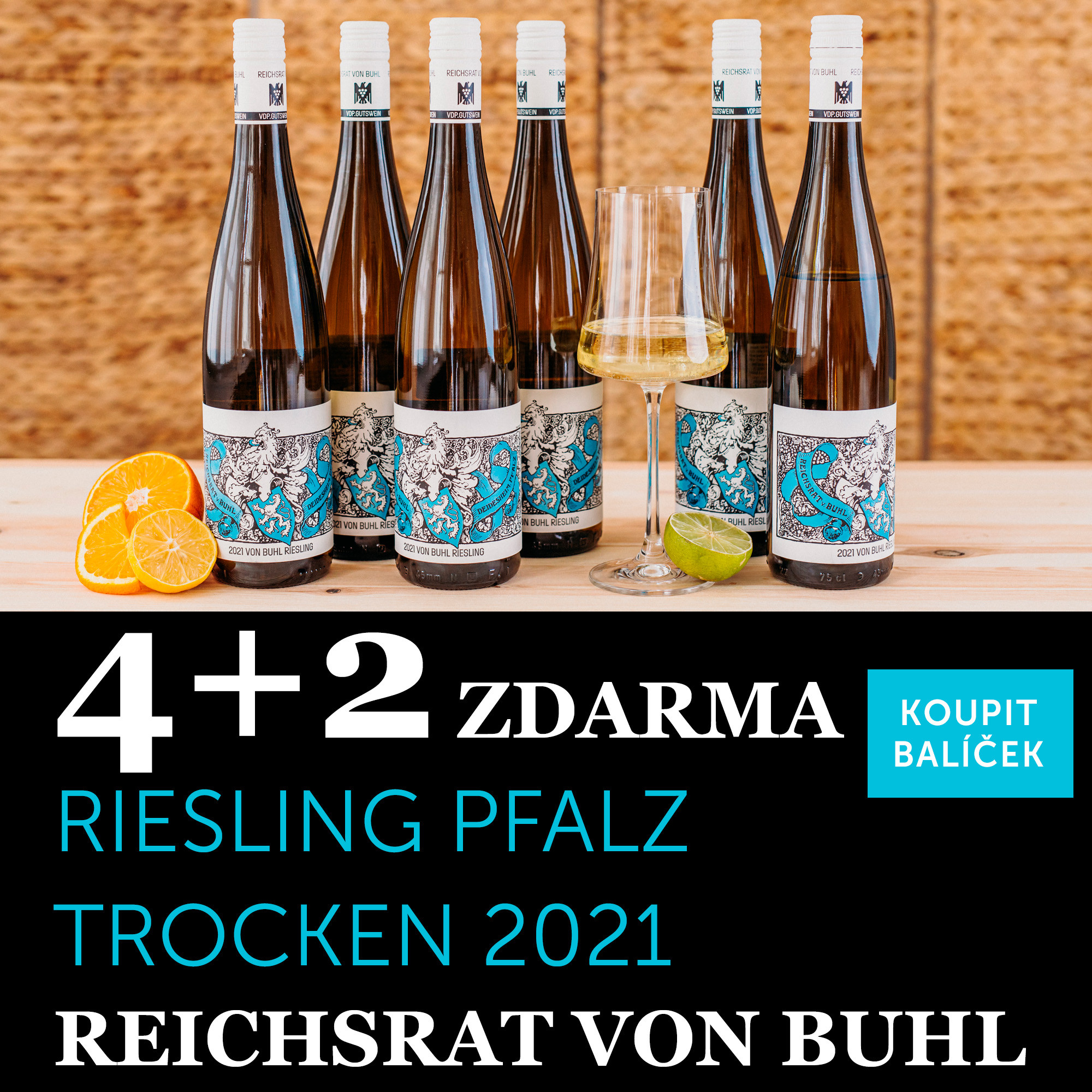 Von Buhl Riesling Pfalz trocken 2021 4+2 zdarma - UKONČENO