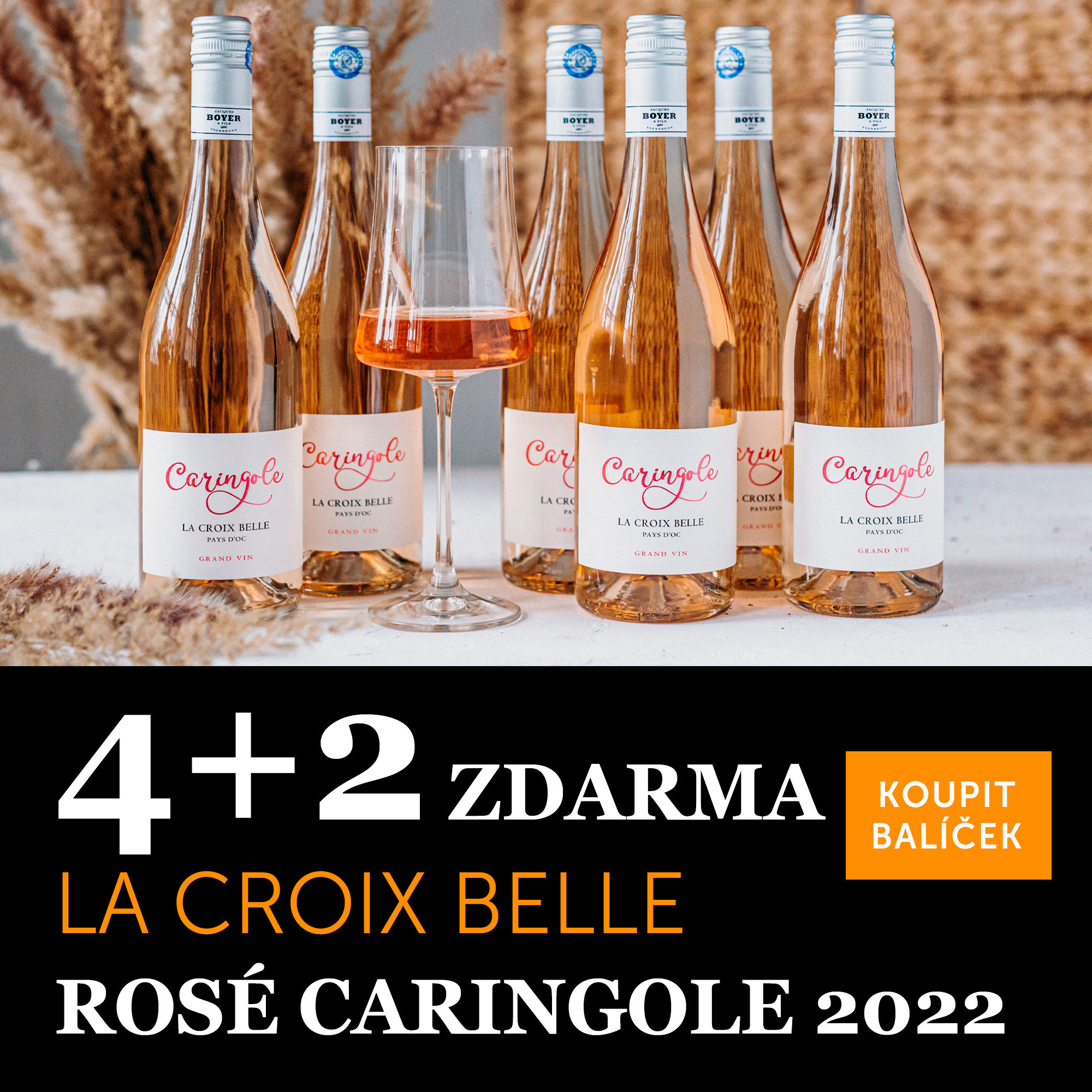 Rosé Caringole 2022 La Croix Belle - 4+2 zdarma - UKONČENO