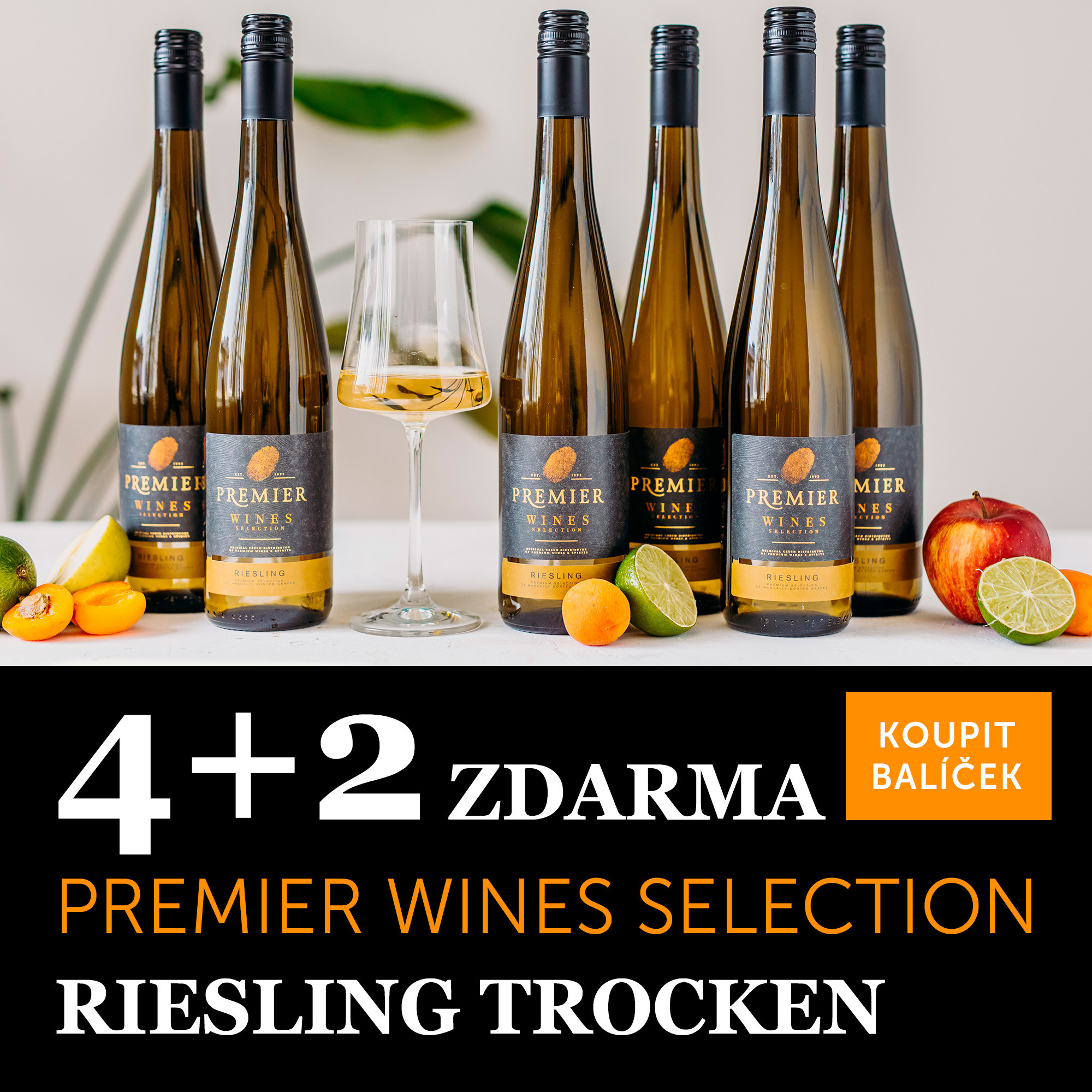 Premier Wines Selection Riesling trocken 2022 - 4+2 zdarma - UKONČENO