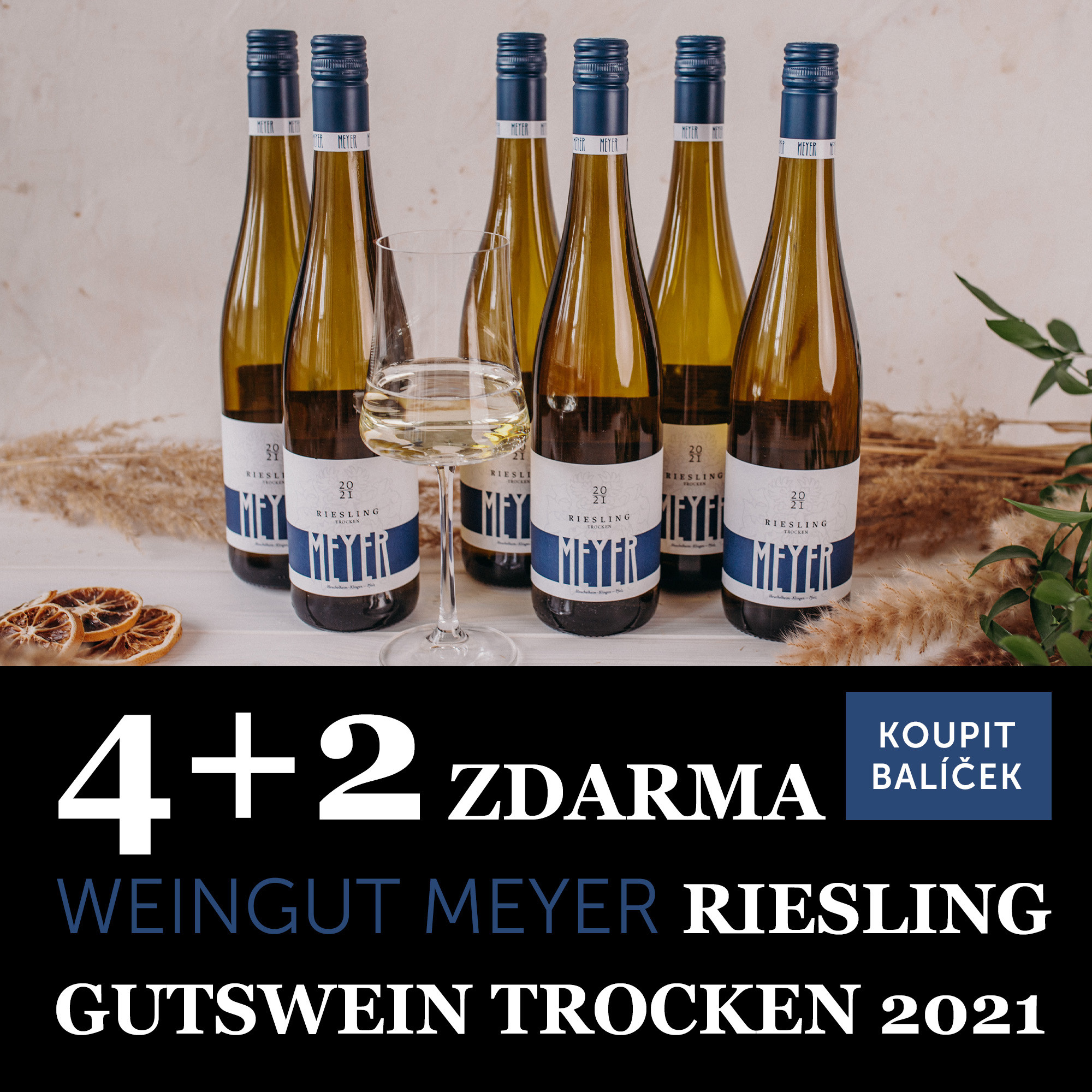 Riesling Gutswein trocken 2021 –  4+2 zdarma - UKONČENO