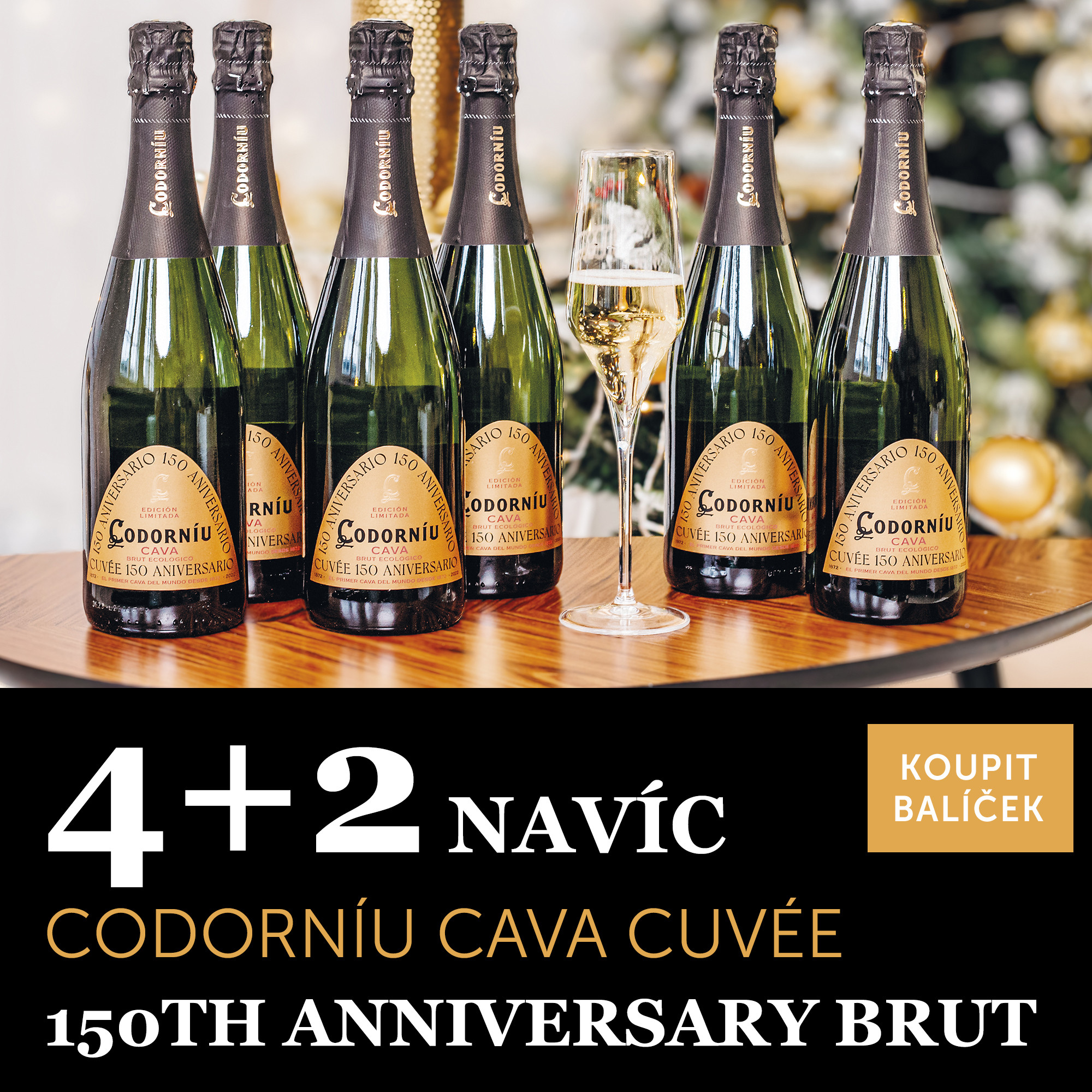Víno měsíce prosince Cava Cuvée 150th Anniversary brut 4+2 navíc - UKONČENO