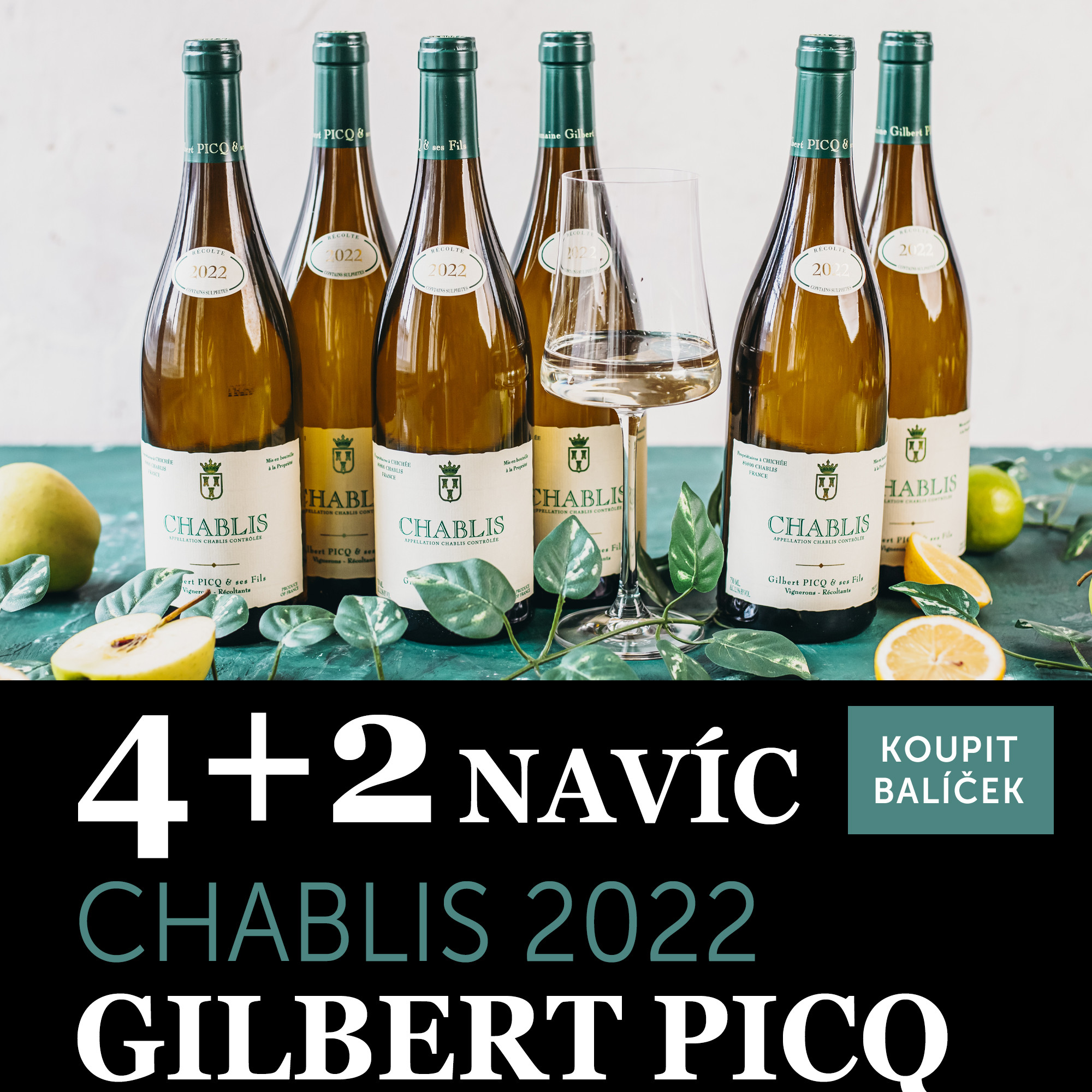 Gilbert Picq Chablis 2022 4+2 lahve navíc - UKONČENO
