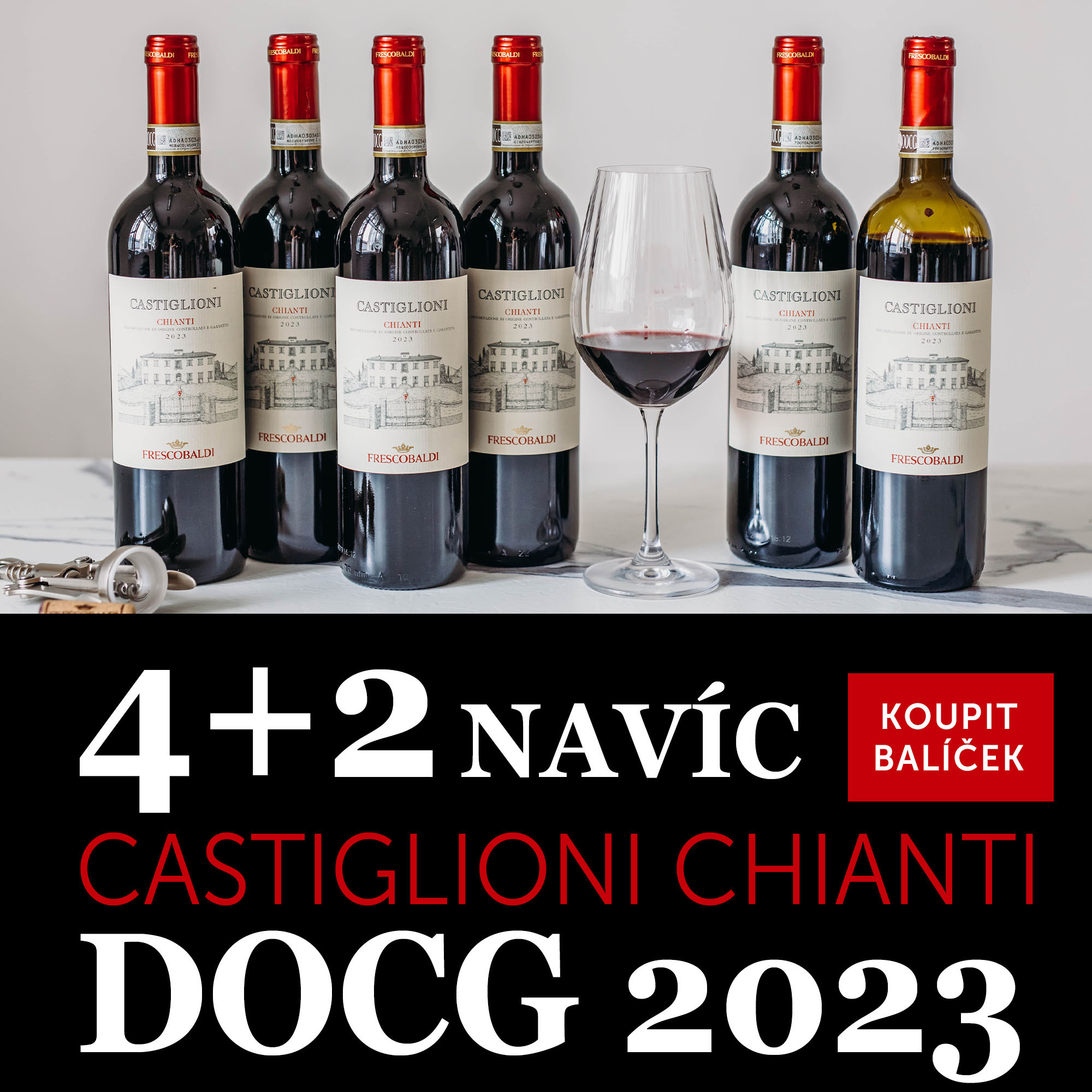 Frescobaldi Castiglioni Chianti DOCG 2023 4+2 navíc - UKONČENO